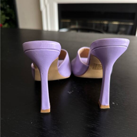 PLT Purple Lavender Mules Sandal Summer Heels - Picture 3 of 4